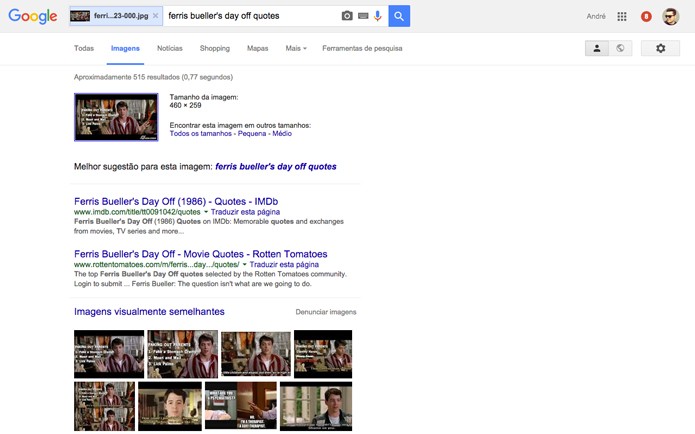Resultado de busca no Google (Foto: Reprodução/André Sugai)