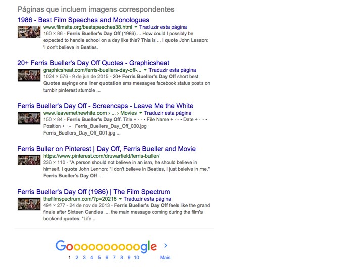 Resultado de busca no Google (Foto: Reprodução/André Sugai)