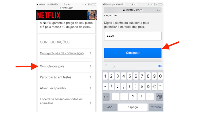 Netflix: defina um controle parental em sua conta no celular