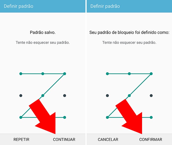 Configure uma senha ou padrão secundários (Foto: Reprodução/Paulo Alves)