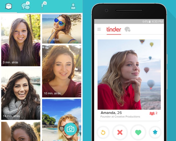 Entre Fresh e Tinder, o segundo leva a melhor na batalha da interface (Divulgação/Match.com)