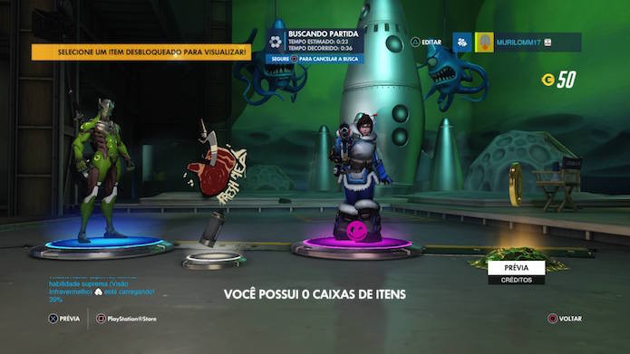 Busque por moedas nas caixas do Overwatch (Foto: Reprodução/Murilo Molina)