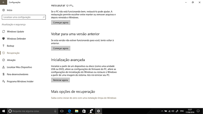 Windows 10 ganhou ferramenta para instalação limpa do sistema (Foto: Reprodução/Elson de Souza)