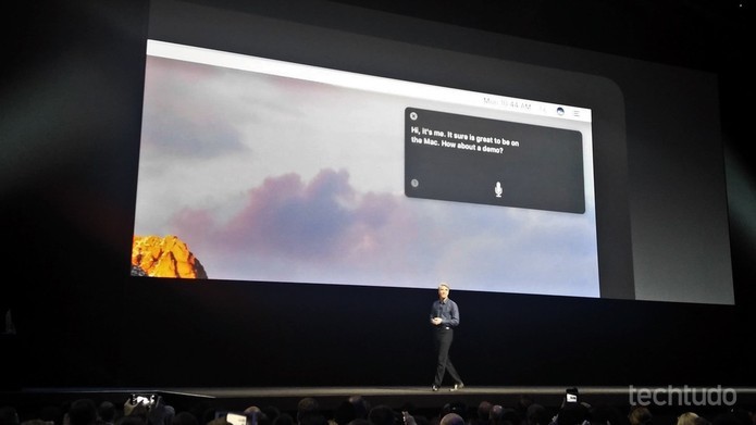 Siri foi introduzida no novo MacOS Sierra durante o WWDC 2016 (Foto: Fabrício Vitorino/TechTudo)