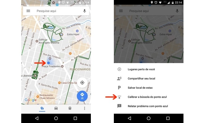 Acesso à ferramenta de calibre da bússola no Google Maps (Foto: Reprodução/Raquel Freire)