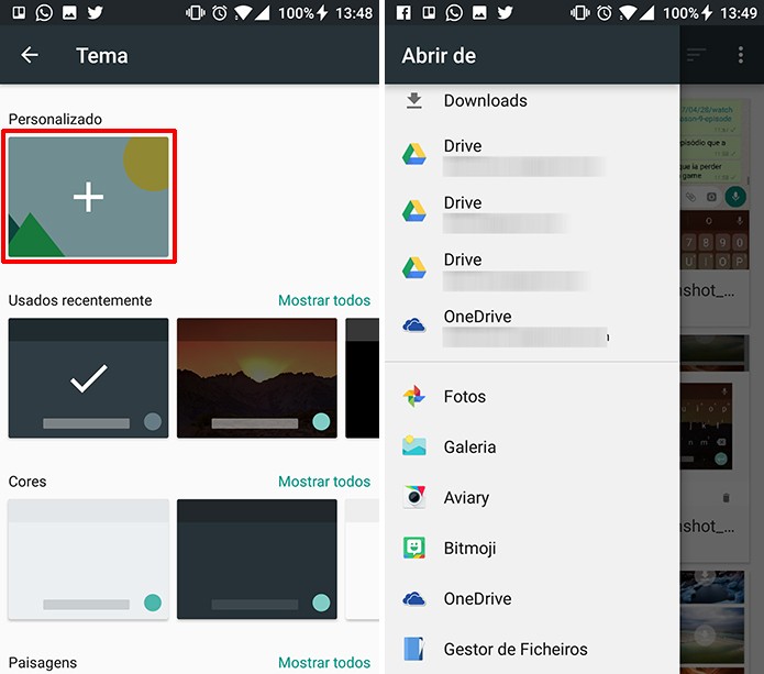 GBoard permite criar temas personalizados a partir de fotos do celular (Foto: Reprodução/Elson de Souza)