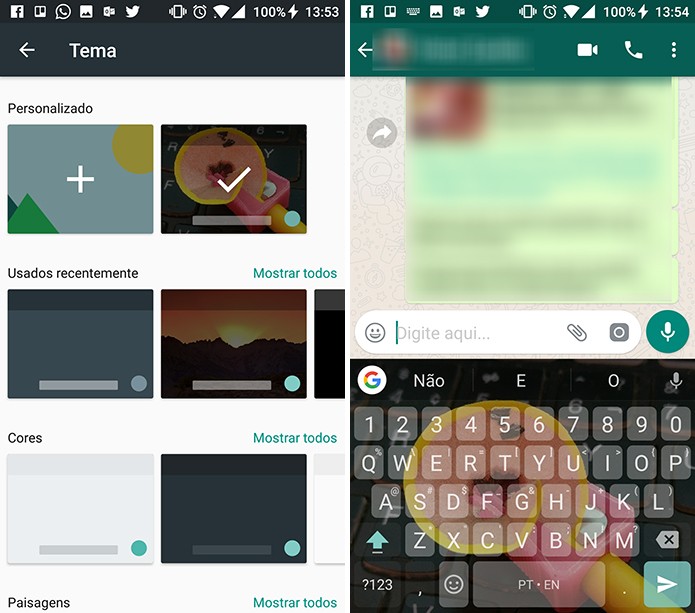 GBoard aparecerá com a foto de fundo escolhida pelo usuário (Foto: Reprodução/Elson de Souza)