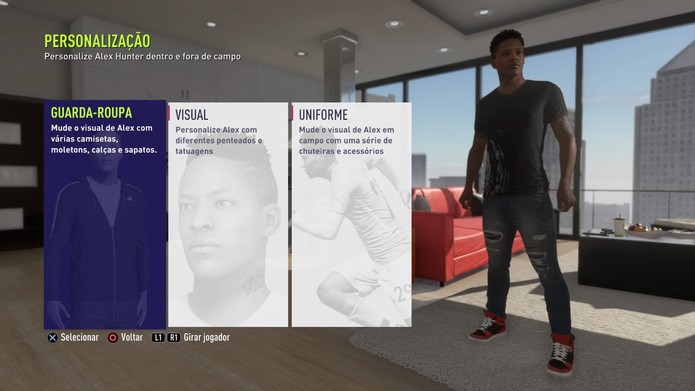 É possível personalizar Alex Hunter em FIFA 18 (Foto: Reprodução / TechTudo)