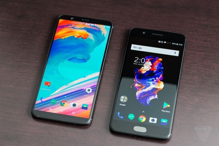 OnePlus 5T e OnePlus 5. Foto: The Verge