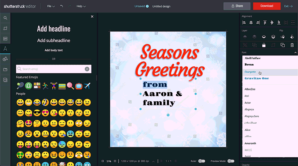 Create a Digital Holiday Card in No Time With Shutterstock Editor – Add Subheadline