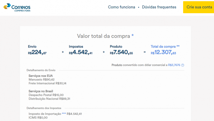 Correios Compra Fora