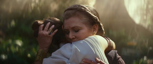 Leia e Rey em A Ascensão Skywalker