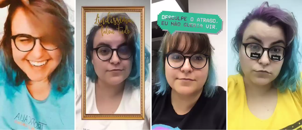 Vanessa Dutra é Sereia Hipster nas redes sociais (Imagem: Reprodução/Spark AR)