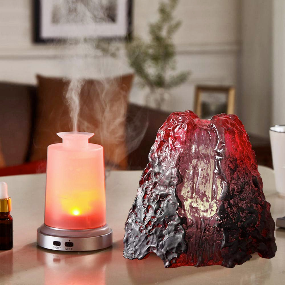 Volcano Ultrasonic Humidifier and Diffuser with Color Changing LED