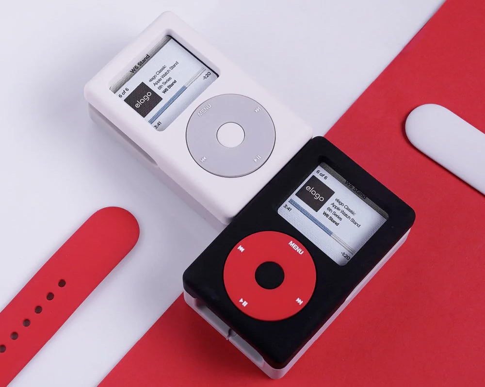 Docks para Apple Watch com formatos do iMac G3 e iPod