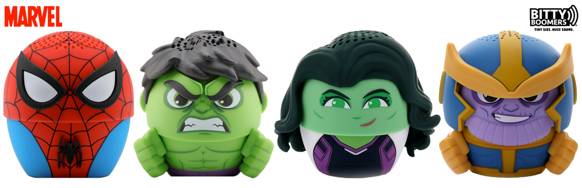 Mini Caixas de Som Marvel Bitty Boomers Bluetooth