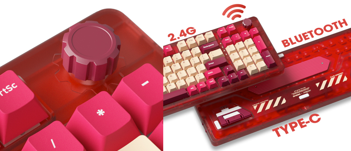 Teclado mecânico JamesDonkey RS6 com 96 teclas e tamanho compacto