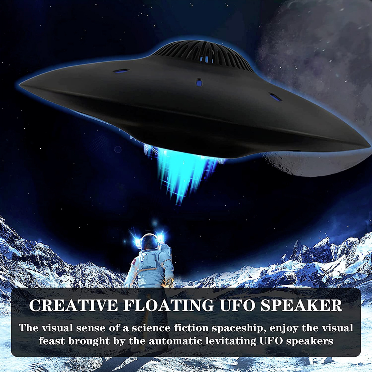 Caixa de som flutuante UFO Anti-Gravity Magnetic Levitating Bluetooth Speaker