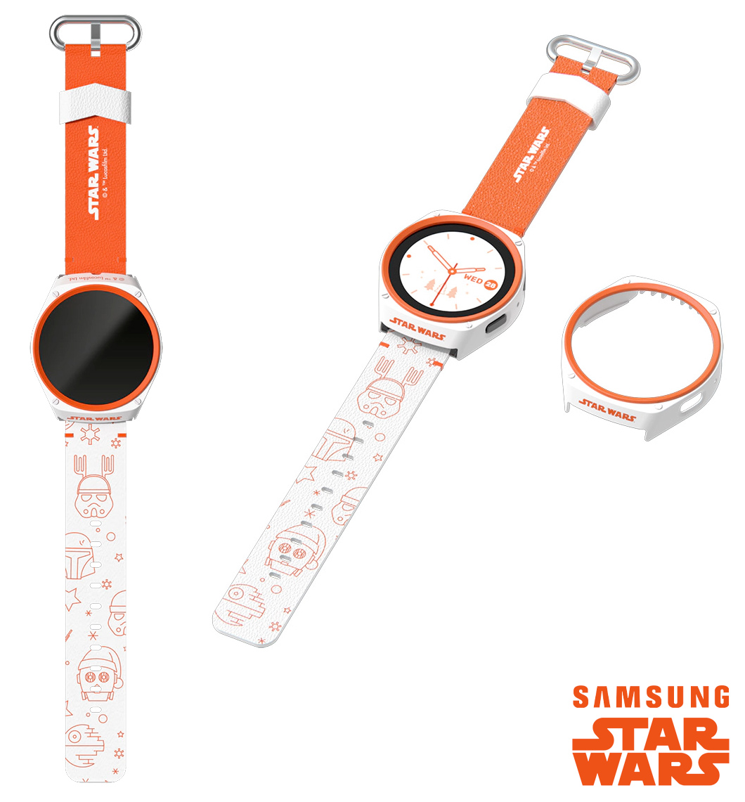 Acessórios de Natal Samsung Star Wars para Galaxy Z Flip 4, Buds e Watch