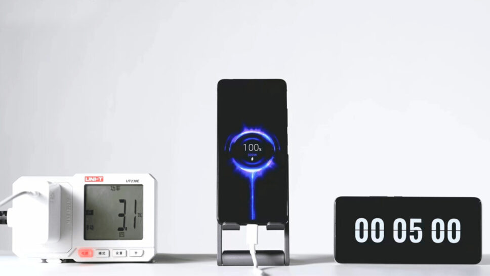 Carregamento de 300W da Xiaomi completa a bateria de um celular em 5 min