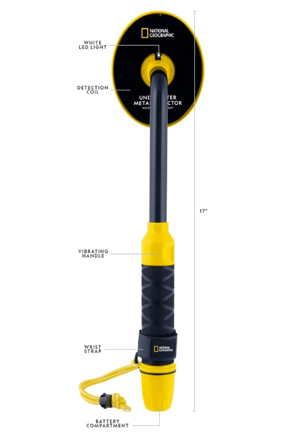 Detector de metais subaquático National Geographic Underwater Metal Detector