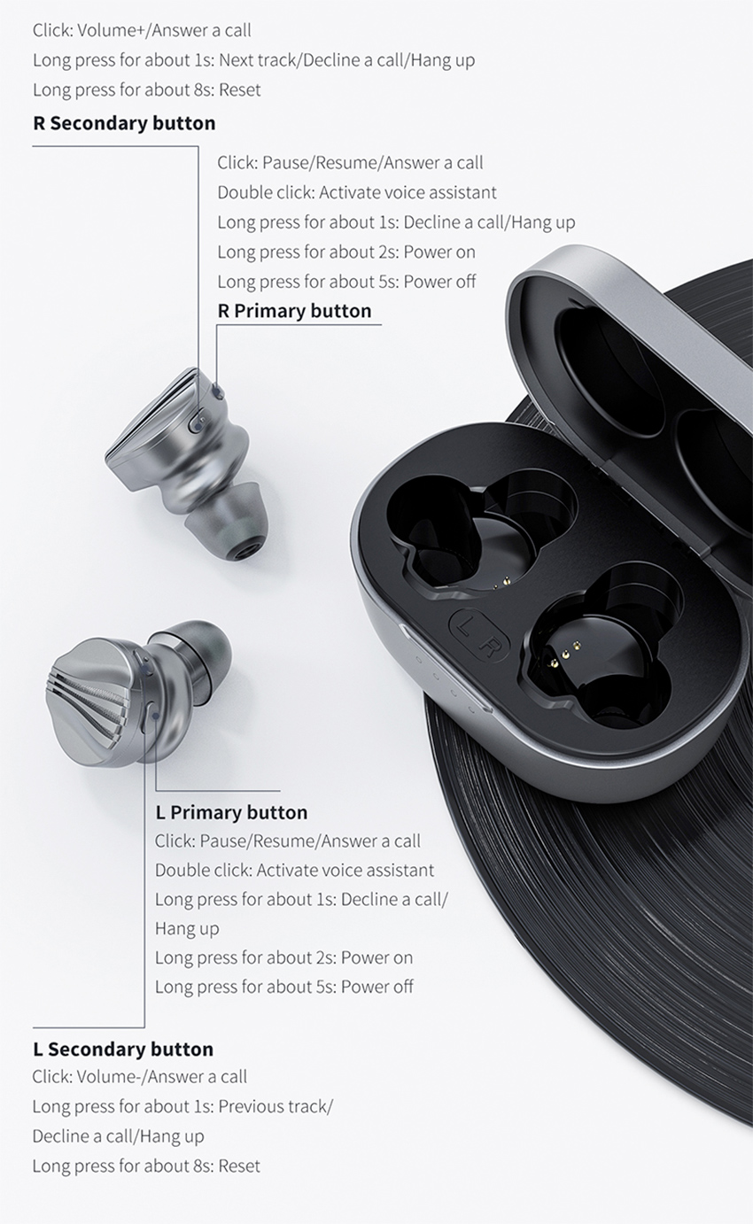 Fones FiiO FW3 HiFi TWS Earbuds