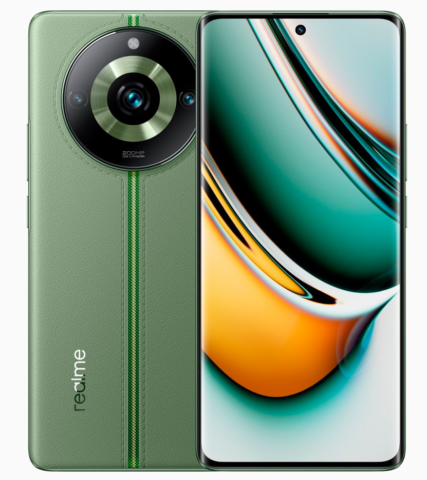 realme 11 Pro+ na cor verde 