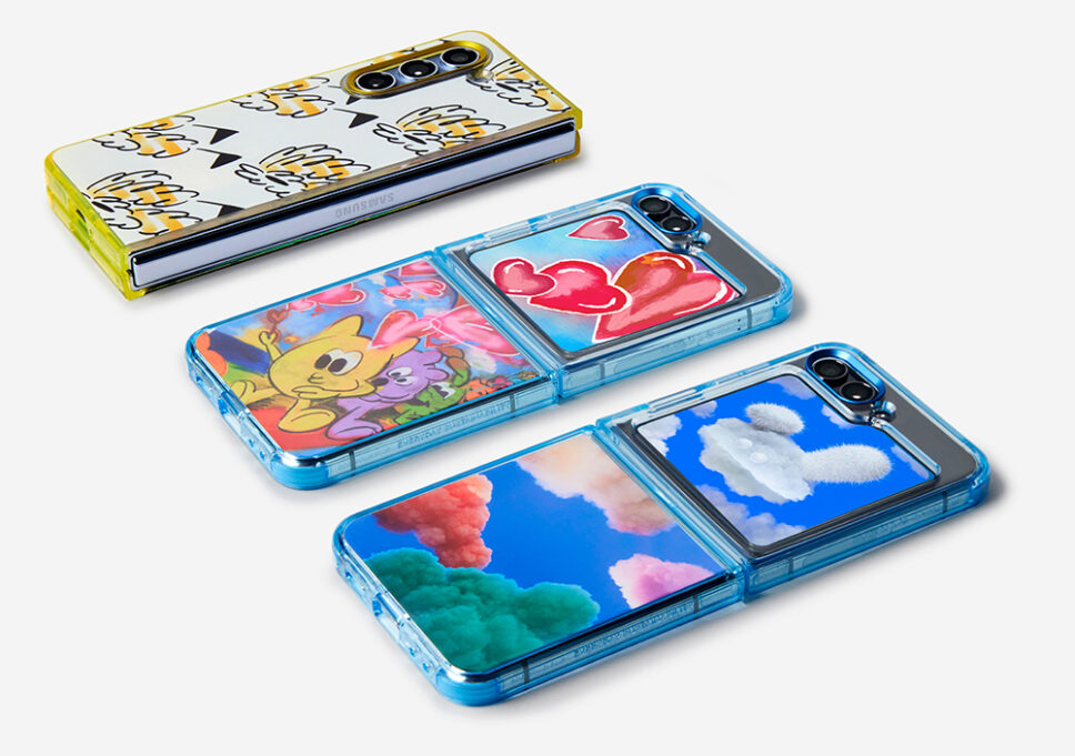 Novos cases feitos pelos artistas coreanos Haydonna, Yeseul O e Lee Eun para o Galaxy Z Flip 5 e Z Fold 5