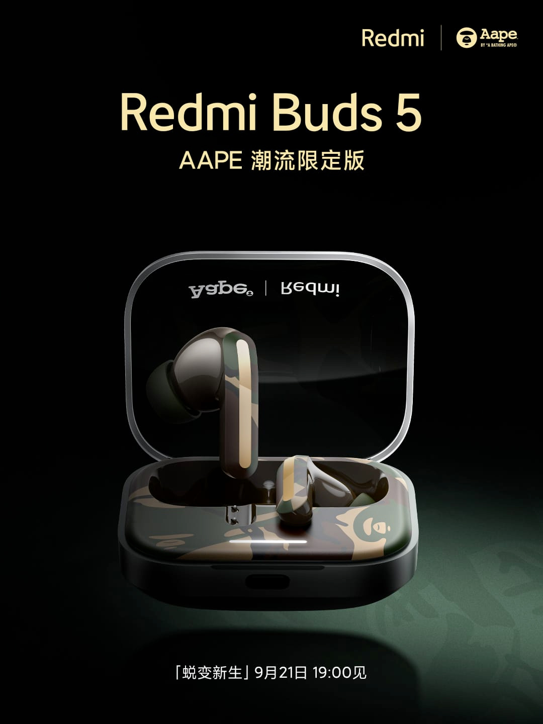 Fones Redmi Buds 5 AAPE