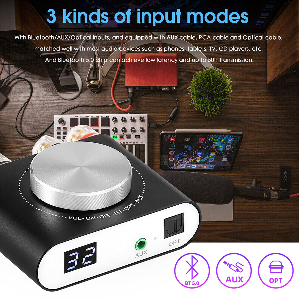 Mini-Amplificador Nobsound Q10 HiFi Digital 100W