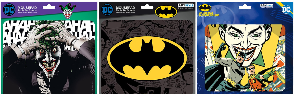 Mousepads DC Comics com Batman, Robin e Coringa