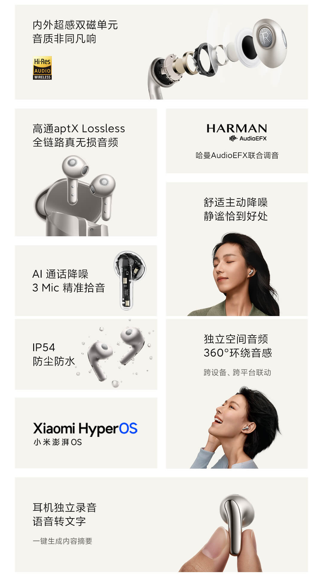 Fones Xiaomi Buds 5 com design luxuoso e ANC ativo