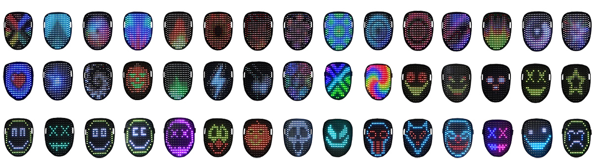 Máscara de Halloween Megoo LED Bluetooth Face Mask