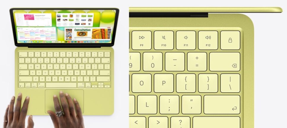 Teclado Magic Keyboard com trackpad multi-touch com gestos