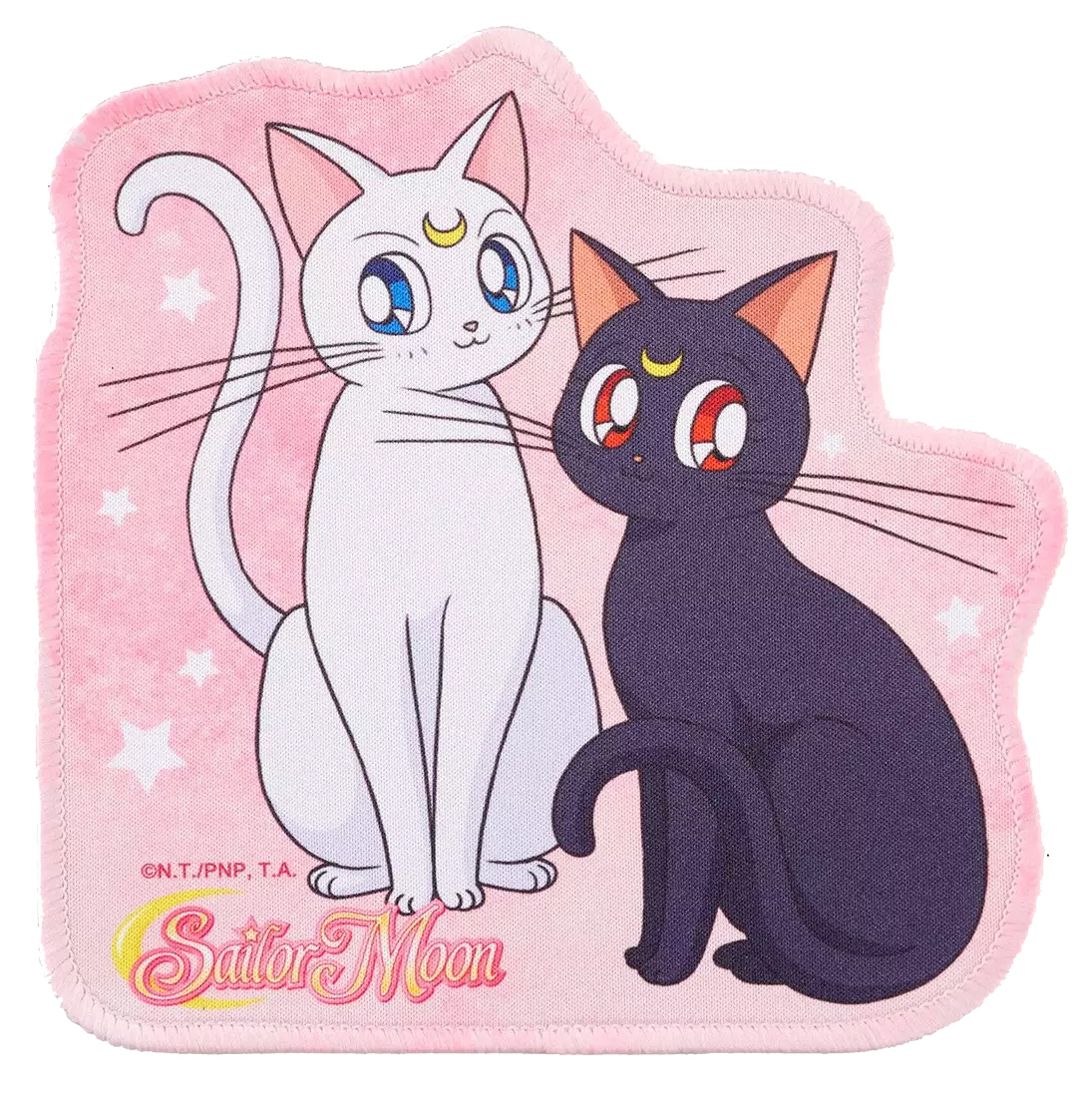 Mousepads Sailor Moon: Estrela de Cristal e gatos mágicos Luna e Artemis